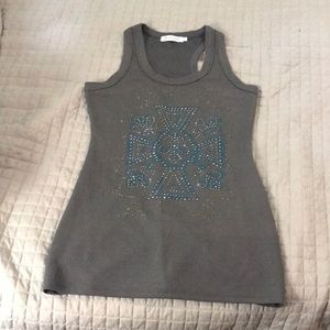 Stretchy grey tank size small